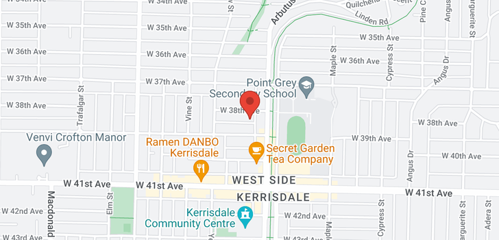 map of 401 2108 W 38TH AVENUE